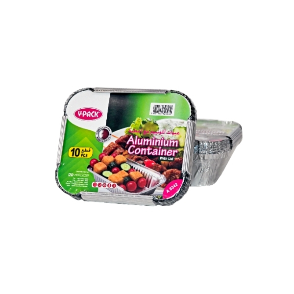 V-Pack Aluminium Container A-8342 10Pcs - Disposable | Store